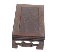 HYJYGM Théière en Argile Violette, Sculpture sur Bois, Socle en Bois Oriental, présentoir rectangulaire pour décoration intérieure, Supports de théière, Base en Bois