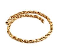 HYJYGX 5-7MM Gold Link Chain for Men, Boys - Party Accessorize