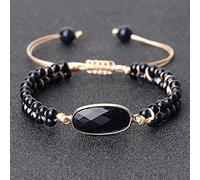 HYJYGX Bracelet enroulé en grès Bleu Brillant, Taille réglable 4mm, Perles en Pierre Naturelle, Bracelets tressés, Bijoux Cadeaux pour Femmes