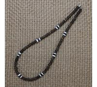 HYJYGX Fashion Vintage Rustique Bouded Men Natural Coconut Shell Surfer for Men Tribal Bijoux pour lui-DC-02