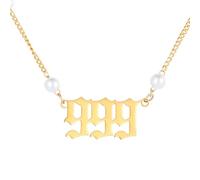 HYJYGX Pendent d'ange en Acier Inoxydable élégant avec chaîne de Nombre d'âge