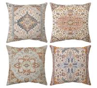 Hykiee Housse de Coussin Canapé Boho 45x45 cm Lot de 4, Boheme Decoration Chambre Maison Coussin Canape Taie Oreiller Décoratif Doux Velours pour la Maison Canapé Salon Lit de Chambre (Terracotta)