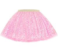 Hykiee Jupes Tutu Filles Rose, Douceur Bébé Enfant Princesse Paillettes étincelantes Jupon Déguisement Carnaval Anniversaire Danse Robe Fille Costume Bebe 2 3 4 5 6 Ans