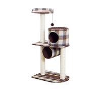 HYKJCSS Arbre A Chat Cadre d'escalade pour Chat Hamac Litière pour Chat Arbre À Chat Treillis Intégré Plate-Forme De Saut pour Chat Jouet pour Chat Mobilier pour Chats(Bruin)