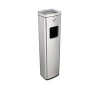 HYKJCSS Extérieur Cendrier sur Pied for Poubelle, Collecteur De Mégots Cigarette, Vertical Coupe-Vent for Cigarettes Poubelle(Blue,Silver)