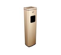 HYKJCSS Extérieur Cendrier sur Pied for Poubelle, Collecteur De Mégots Cigarette, Vertical Coupe-Vent for Cigarettes Poubelle(Gold)