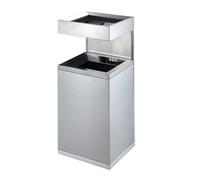 HYKJCSS Extérieur Poubelle À Mailles avec Port, Cendrier Vertical sur Pied, Seau Cendres, en Acier Inoxydable Poubelle