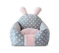 HYKJCSS Lit pour animal de compagnie mignon en forme de lapin pour animal de compagnie - Lit chaud pour chiot et chaton - Coussin confortable - Lit pour chat et chien (A-gris, 45 x 40 x 16 cm)