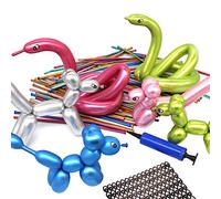 HYKJNBW Lot de 100 ballons métalliques longs en latex pour modélisation de mariages, anniversaires, Noël, décorations florales