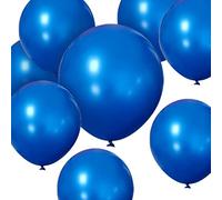 HYKJNBW Lot de 50 ballons bleus en latex épais pour fête d'anniversaire, fête d'enfants, fête prénatale, mariage, révélation du sexe, remise de diplôme - 30,5 cm