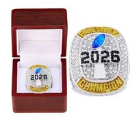 HYKJSHED Anneaux de Football Fantasy 2026, Anneaux de Championnat à Collectionner for la fête des pères(White,8)