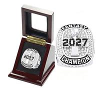 HYKJSHED Bague en Argent du Championnat Fantasy Football Ring 2027