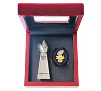 HYKJSHED Bagues de Football fantastiques, Collection d'anneaux de Championnat, boîte-Cadeau de trophée de Championnat, boîte d'exposition d'anneaux, 2026(12)