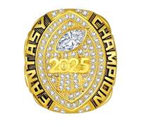 HYKJSHED Bagues de Football Fantasy 2025, Objets de Collection for la fête des pères, bagues de Championnat, Cadeau for Les Fans(11)