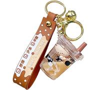 HYKJSHED Kawaii Donut Porte-clés Mignon Bubble Tea Porte-clés Bear Porte-clés Pendentif Poupée for Fille