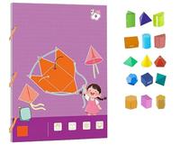 HYKJSHED Livre d'apprentissage de la géométrie 3D à Tirer, Géométries for débutants avec modèles géométriques Solides 9/12/15(9-Model)