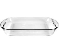 HYKJSHED Plat de cuisson en verre 9 x 13, plat de cuisson de 3 litres avec poignées, passe au four et au congélateur, cocotte rectangulaire en verre for la cuisson,les lasagnes