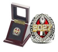 HYKJSHED Prix du Gagnant de la Ligue de vitrine de Bague de Football Fantasy 2027(Red,8)