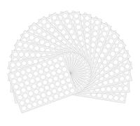 Hylabelest Lot de 1400 étiquettes autocollantes rondes colorées de 10 mm, 20 feuilles, blanc