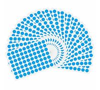 Hylabelest Lot de 1400 étiquettes autocollantes rondes colorées de 10 mm, 20 feuilles, bleu