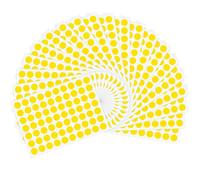Hylabelest Lot de 1400 étiquettes autocollantes rondes colorées de 10 mm, 20 feuilles (jaune)