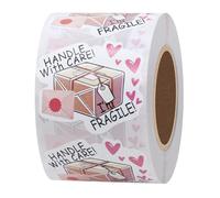 Hylabelest Lot de 500 étiquettes autocollantes « Handle with Care Fragile » - 4,6 x 4,1 cm