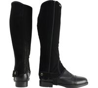 HyLAND demi-chaps enfants en cuir nubuck synthétique BZ1126 (XL) (Noir)