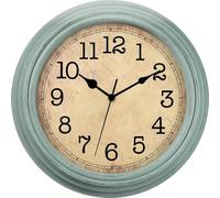 HYLANDA Horloge Murale Vintage rétro 30cm à Quartz silencieuse Non tic-tac Fonctionne avec de Grands Chiffres et Verre HD Facile à Lire pour Cuisine/Salon/Salle de Bain/Chambre/Bureau
