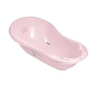 Hylat Baby Friends Rose Baignoire Bébé avec Bouchon de Vidange et Thermomètre Vaignoire Antidérapante pour nouveau-nés et bébés jusqu'à 12 mois, en plastique sans BPA, Baignoire pour Enfants