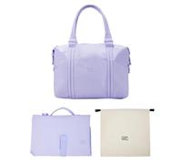 Hylat Baby Matelas à Langer et Sac en Coton Mixte, Lilas Set, Wickeltasche mit Wickelunterlage