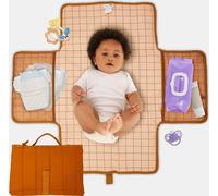 Matelas à Langer Bébé Hylat Baby - Léger et Compact, Imperméable en PEVA - Réducteur Toilette Enfant - Sac à Langer avec Fermetures Velcro Sécurisées et Poignées de Transport Pratiques