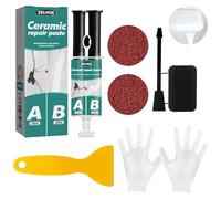 Hyleara Kit de réparation en céramique pour lavabo de 50 g, pour porcelaine, céramique, acrylique, pour fissures, fissures et trous sur carrelage, lavabo, bac de douche, salle de bain (blanc)
