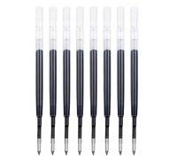 Hyleara Lot de 8 recharges pour stylo à bille - Noir - Format G2 - Épaisseur de trait M - Recharges de rechange standard pour stylo à bille Parker, Pelikan, Faber-Castell, etc