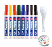 Hyleara Lot de 8 stylos magiques avec cuillère, crayons magiques pour enfants, Aqua Doodle pour dessins flottants, crayons à eau pour enfants, stylo magique pour graffiti, dessin, écriture, peinture à