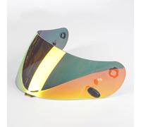 HYLGY Visiere Casque Moto pour HJ-09 CL-16 CL-17 TR-1 CS-R3 CS-15 CL-St CL-SP, Protection UV, Visière Teintée Anti-Rayures de Remplacement, Lentille de Protection de Style,Normal-E Gold Red