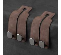 HYLLYP 2 crochets pour dossier de siège de voiture pour Skoda Kamiq 2018-2023, Accessoires d'Organisation,Pour Sacs à Main et Sacs,Brown