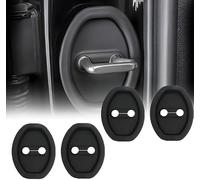 HYLLYP 4 Pièces Protection pour Serrure de Porte pour Alpine A290, Amortisseur Silencieux Protecteur de Serrure de Porte, Accessoires Porte Serrure (Noir)
