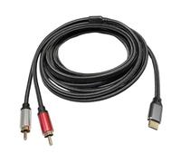 HYLQZAT Débutant Câble Audio Guitare Adaptateur Aux D'interconnexion Mono Mâle Plaqué Or Câble USB-C Vers Double 6.35mm 1/4 Pouces(Type 3,0.5m)