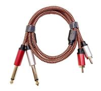 HYLQZAT Débutant Câble Audio Guitare Adaptateur stéréo câble de 6.35mm 2 1/4 pouces pour mélangeur Microphone amplificateur carte son
