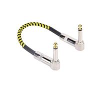 HYLQZAT Débutant Câble Audio Guitare Câble Court De Patch Pédale D'effets Pour Amplis Guitare Électrique Double Angle Droit 15/30cm Durable