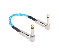 HYLQZAT Débutant Câble Audio Guitare Câble Court De Patch Pédale D'effets Pour Amplis Guitare Électrique Double Angle Droit 15/30cm Durable