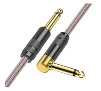 HYLQZAT Débutant Câble Audio Guitare Câble De 6.35mm 1/4 Pouces Instrument À Angle Droit Cordon Guitare Électrique Professionnel Pour Amplificateur