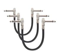 HYLQZAT Débutant Câble Audio Guitare Câble De Pédale D'effet Guitare Patch Plat 6.35mm Connexion Sortie À Angle Droit 1/4 15/30cm(Type8)