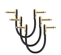 HYLQZAT Débutant Câble Audio Guitare Câble De Pédale D'effet Guitare Patch Plat 6.35mm Connexion Sortie À Angle Droit 1/4 Longueur 15/30cm