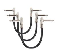HYLQZAT Débutant Câble Audio Guitare Câble De Pédale D'effet Guitare Patch Plat 6.35mm Connexion Sortie À Angle Droit 1/4 Longueur 15/30cm