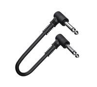 HYLQZAT Débutant Câble Audio Guitare Câble de raccordement plat pour pédale Anti-bruit connecteurs à Angle droit 15/30 Cm accessoire guitare(30CM)