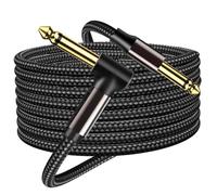 HYLQZAT Débutant Câble Audio Guitare Câble De Sortie Mono 6.35mm Angle Droit Déséquilibré Pour Guitare Électrique/mandoline Et Clavier Etc(1m)