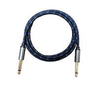 HYLQZAT Débutant Câble Audio Guitare Câble Mono Plaqué Or À 90 Degrés Sortie 1/4 Pouces 6.5mm Pour Amplificateur Mélangeur De Guitare Électrique(Type1,5M)