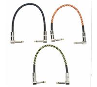 HYLQZAT Débutant Câble Audio Guitare Patch De Pédale D'effet Cordon 6.35mm Câble Tressé Pour Guitare Électrique Blindé À Faible Bruit 3 Pièces