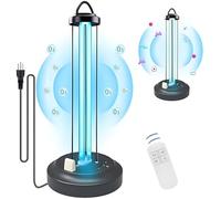 HYLR Lampe à Quartz désinfectante à lumière UV, lampe germicide à l'O₃ UVC, lampe stérilisatrice pour éliminer les odeurs et les moisissures, minuterie en trois étapes, 15/30/60 minutes, télécommande